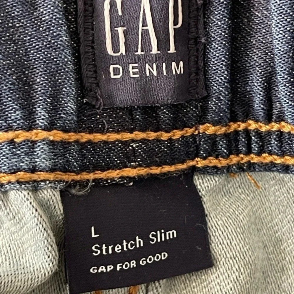 Gap Jeans Kids L Stretch Slim Blue Pull On Elastic Waist EUC